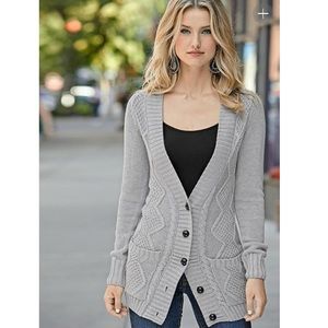 Long sweater cardigan